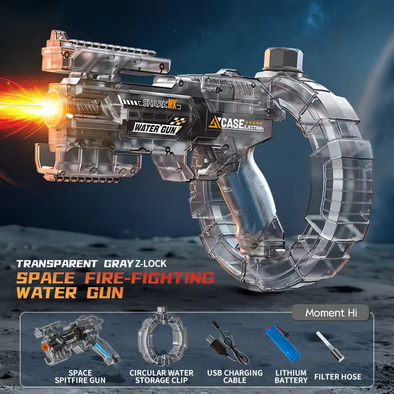 Simulated firing and recoil electric water gun